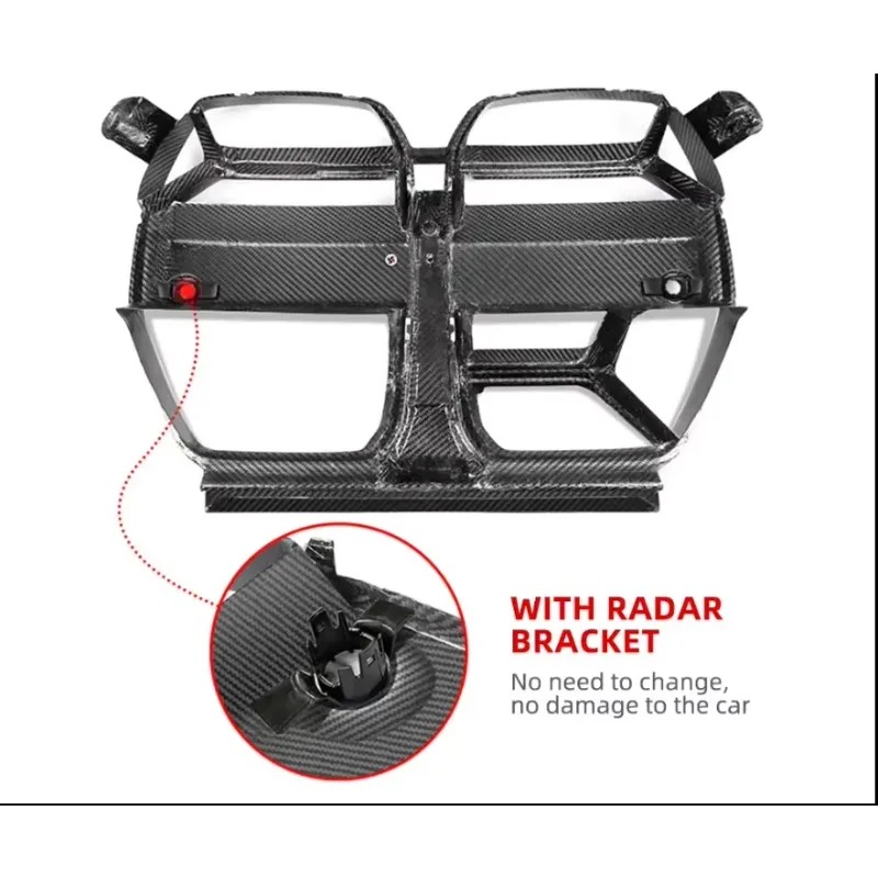 Factory Price CSL Style with ACC Dry Carbon Front Bumper Kidney Center Mesh Grille Grill for  G80 M3 G82 G83 M4 2020+